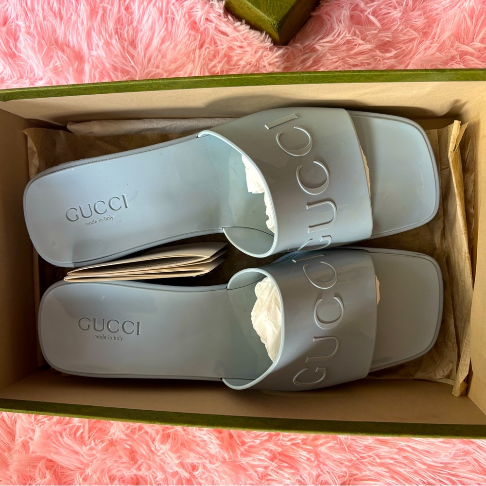 GUCCI Women's Platform Block Heel Slide Sandal